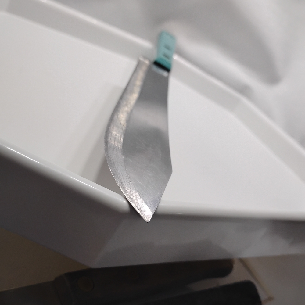 Vintage EKCO Forge Stainless Steel USA”  Turquoise Handle -